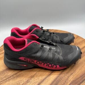 Salomon Speedcross Pro 2 Shoes Womens Size 9 Black Pink Trail Running Sneakers